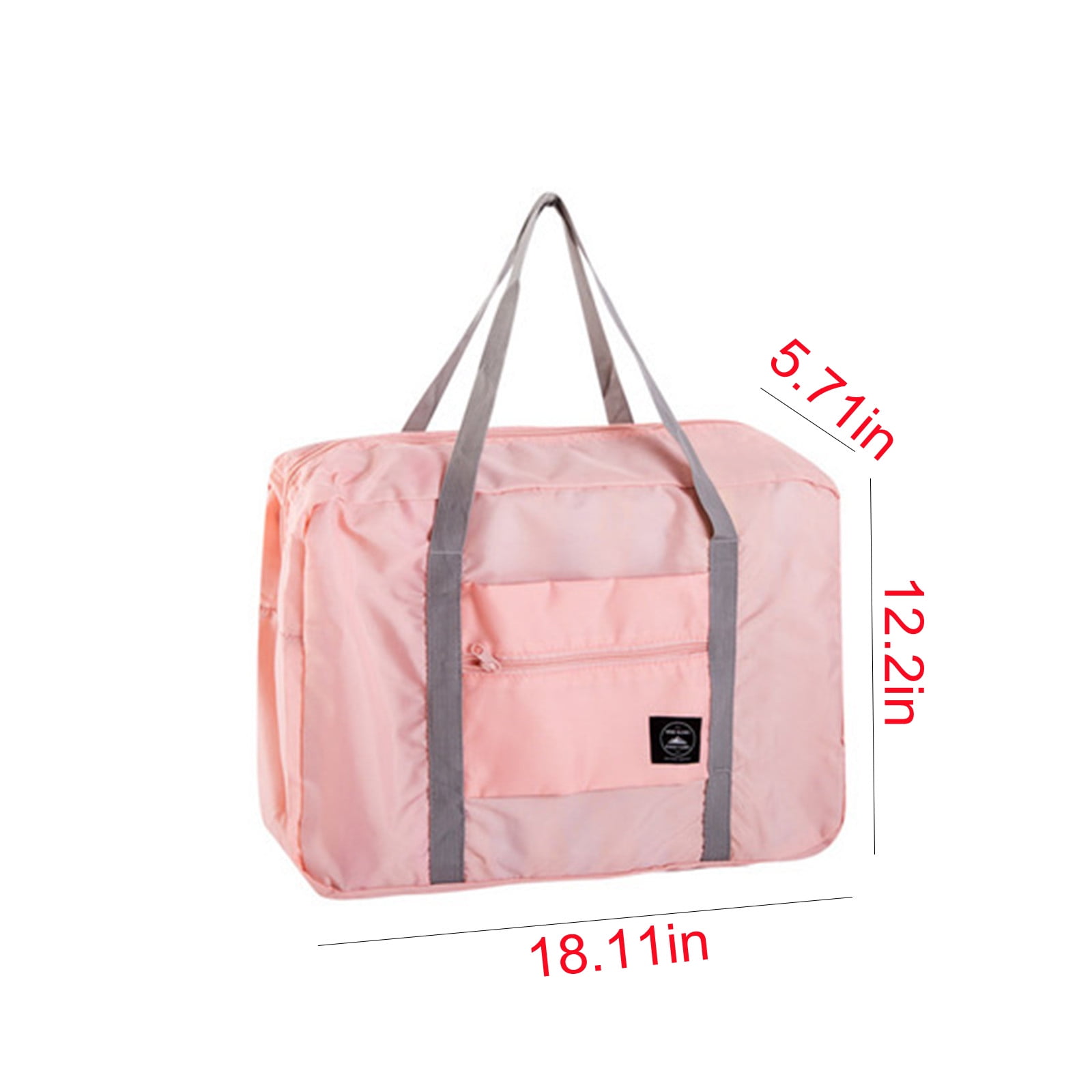 Foldable Travel Duffel Bag Tote Carry On Luggage Sport Duffle Week-ender Overnight For Women And Girls A-Pink - Image 2