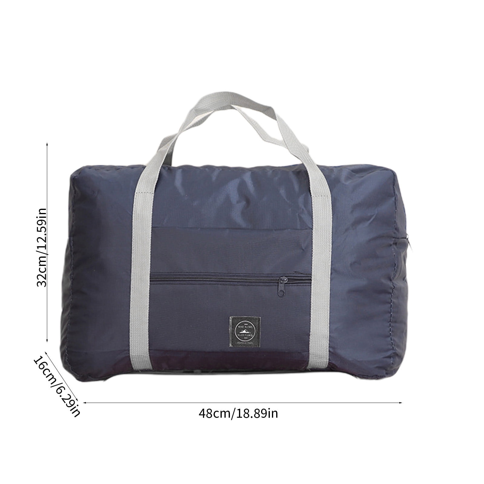 Foldable Travel Duffel Bag Tote Carry On Luggage Sport Duffle Week-ender Overnight For Women And Girls C-Navy - Image 3