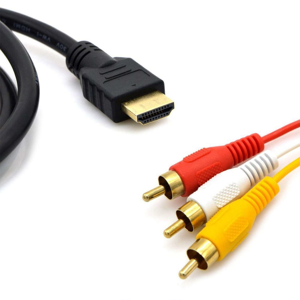 1.5m /5ft Video Cable HDMI to RCA Audio AV Adapter, Male M/M 3-RCA DVD HDMI 1080P for HDTV - Image 8