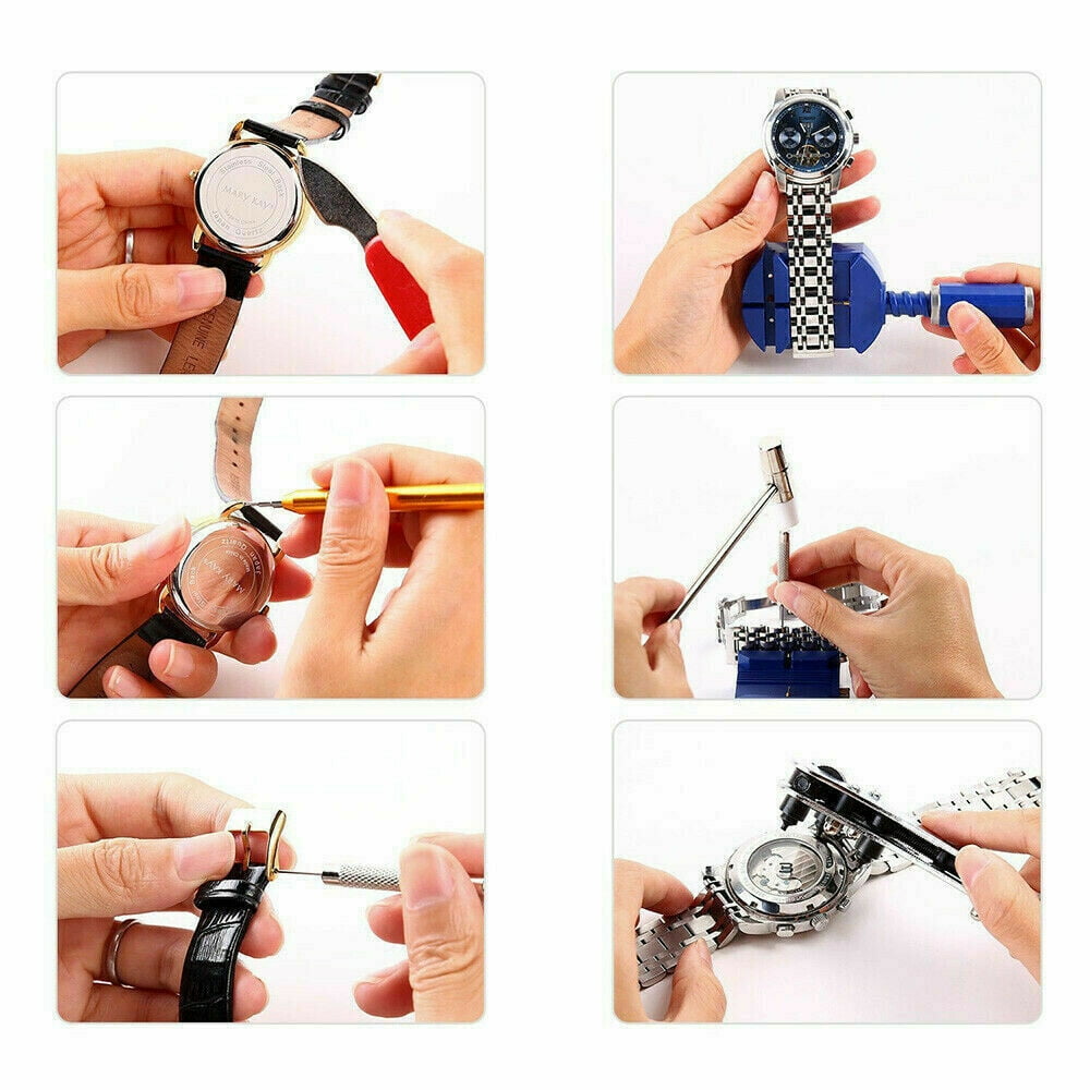 Glam Hobby Lightweight Watch Repair Tools & Kits with Carrying Case & Hammer, 147 Pieces - Image 3