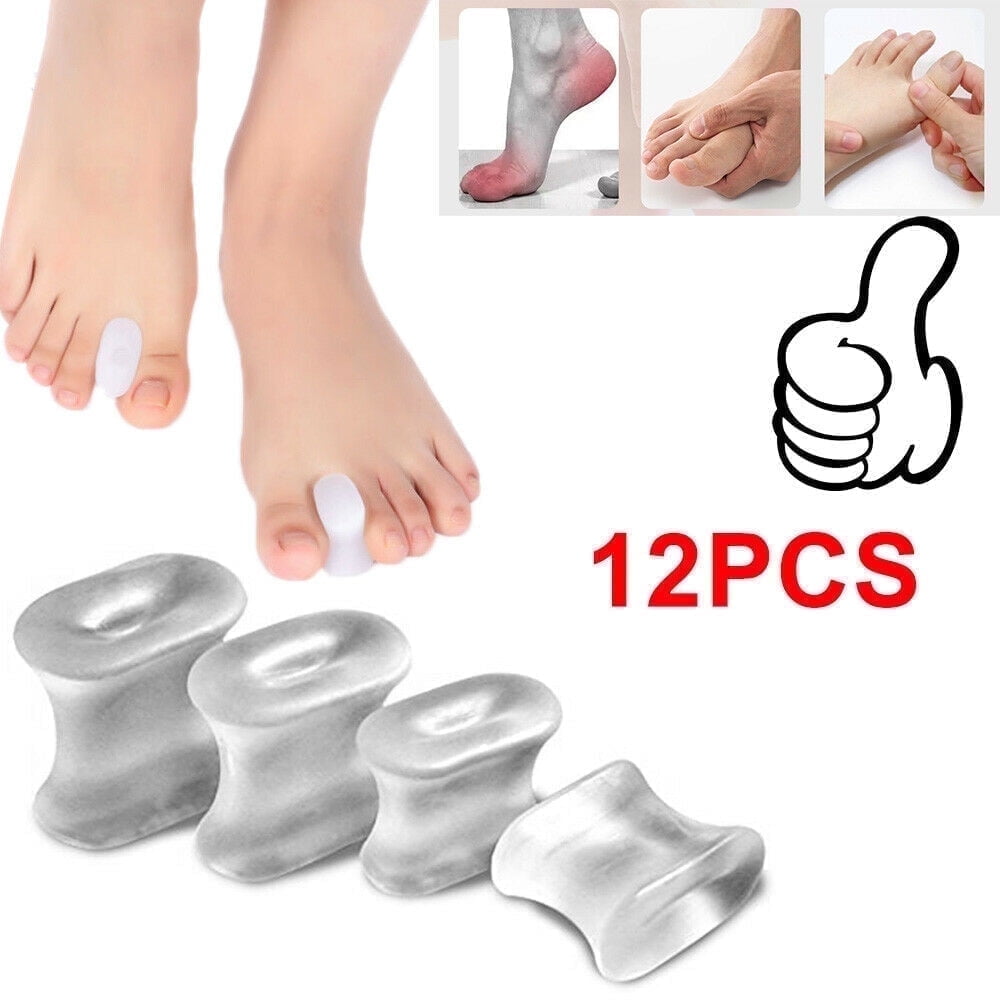 Onemayship Silicone Gel Toe Separator Orthotics Bunion Toes Spacer Pain Reliever 12Pcs - Image 1