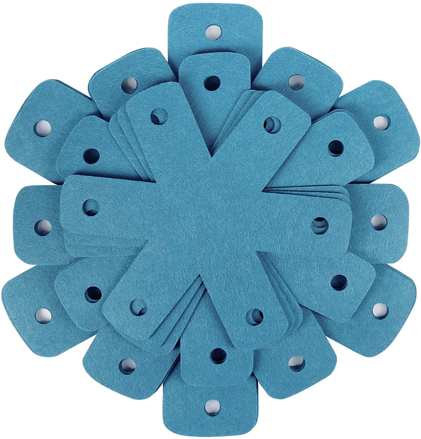 Pot Pan Protectors, Set of 12 and 4 Different Sizes, Larger & Thicker Pan Pot Separator Pads for Stacking and Protecting Your Cookware Cyan - Image 1