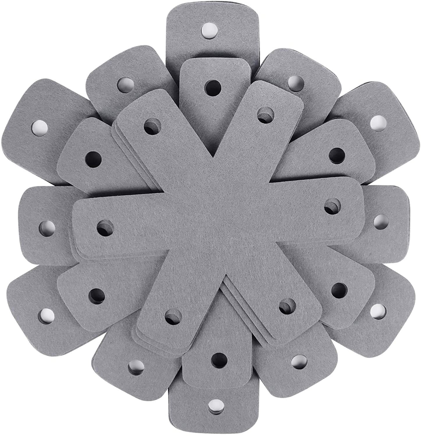 Pot Pan Protectors, Set of 12 and 4 Different Sizes, Larger & Thicker Pan Pot Separator Pads for Stacking and Protecting Your Cookware Cyan Gray - Image 1