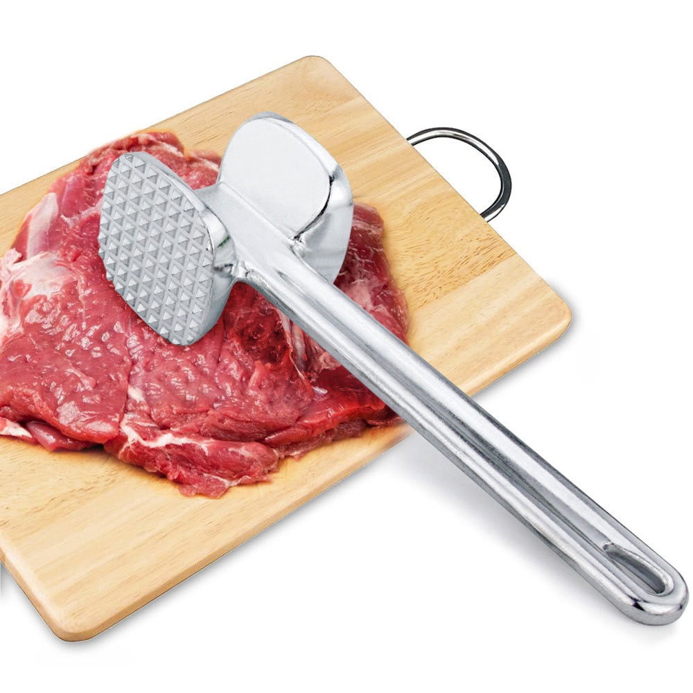 Stainless Steel Meat Mallet Tenderizer, Heavy Duty Mallet Tools Chicken Pounder, Steak Pork Kitchen Tool Silver - Image 5