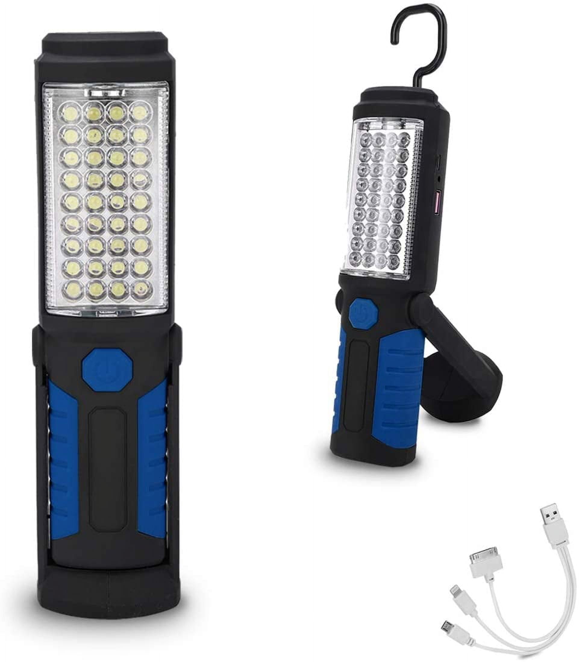 Rechargeable LED Work Light Portable Multi-use Flashlight, Magnetic Flashlight LED & Hanging Hook, Waterproof,for Car Repairing, Blackout,Household and Emergency - Image 1