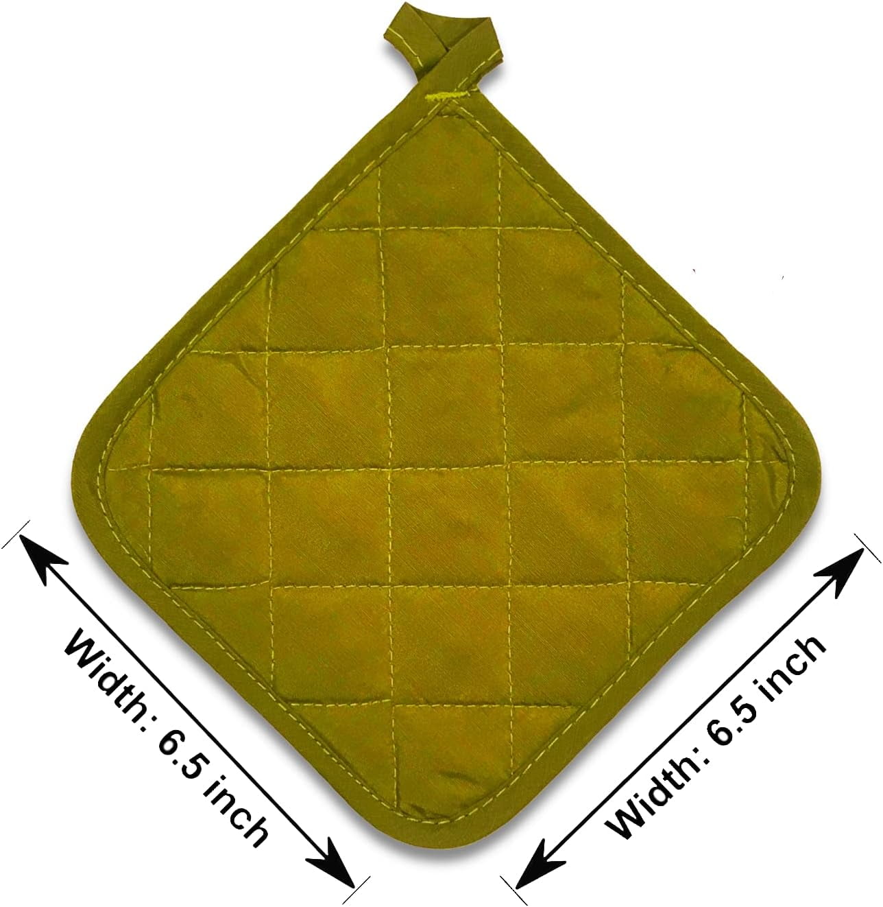 5Pcs Kitchen Pot Holders Set Heat Resistant Pure Cotton Potholders Kit Trivets Large Coasters Hot Pads Pot Holders for Everyday Cooking and Baking by 6.5 x 6.5 Inch Sage - Image 2