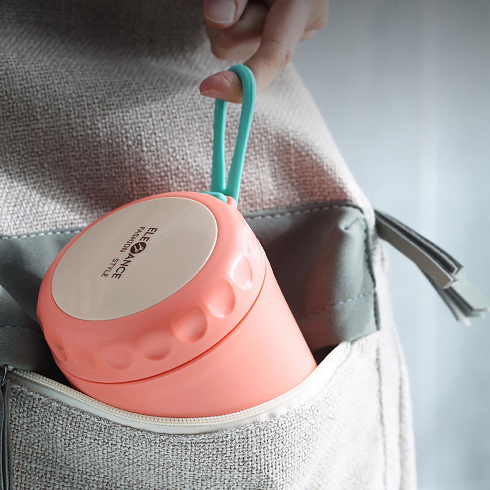 Aufmer Food Warm Thermal Leakproof Vacuum Stainless Reusable Lunch Box Pink◈18 OZ - Image 3