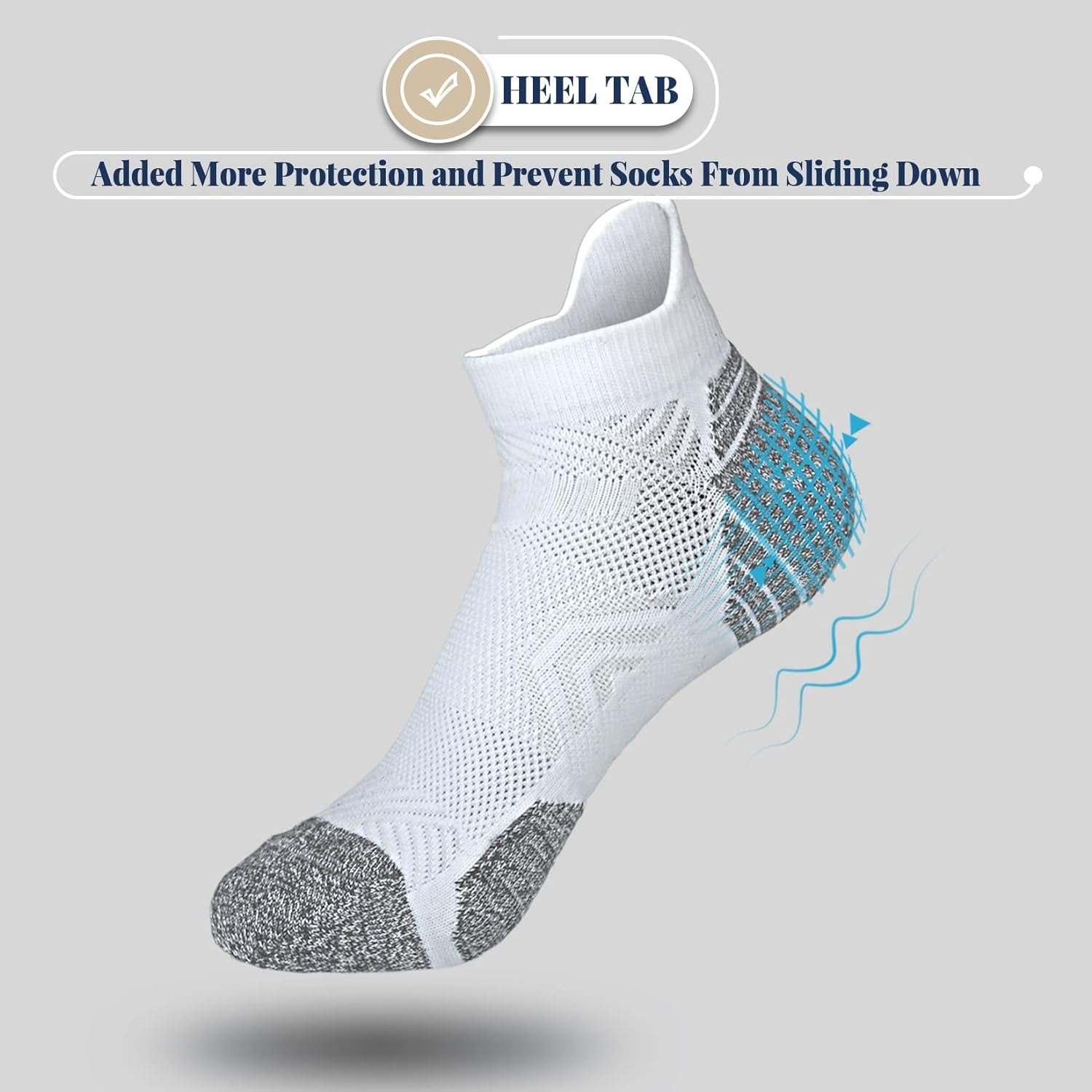 Tsoduce 5 Pairs Athletic Ankle Womens Socks Running Compression Socks for Women Cozy Low Cut Performance Soft Tab Socks White - Image 5