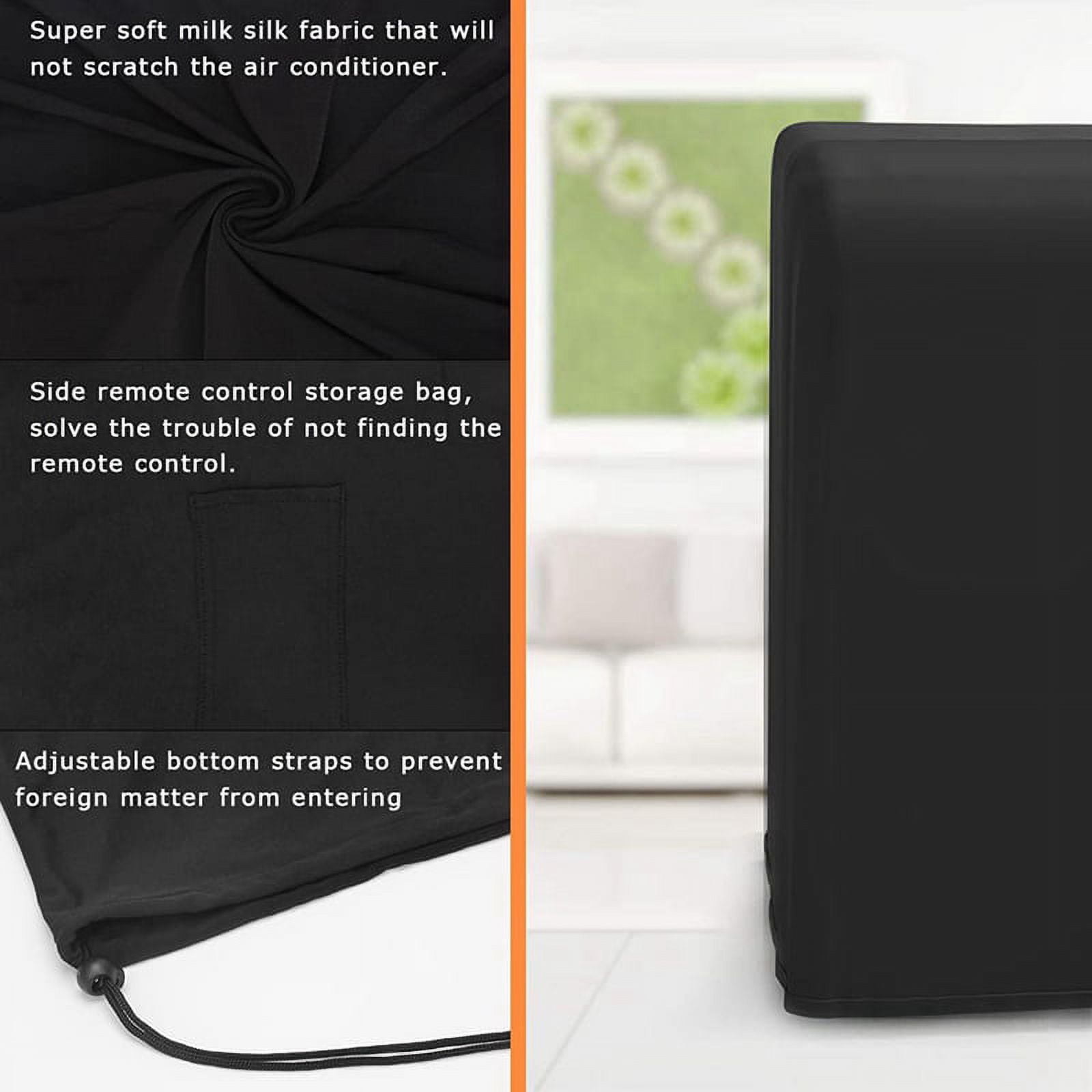 Portable Air Conditioner Cover Waterproof Matte Zipper Bag Black - Image 3