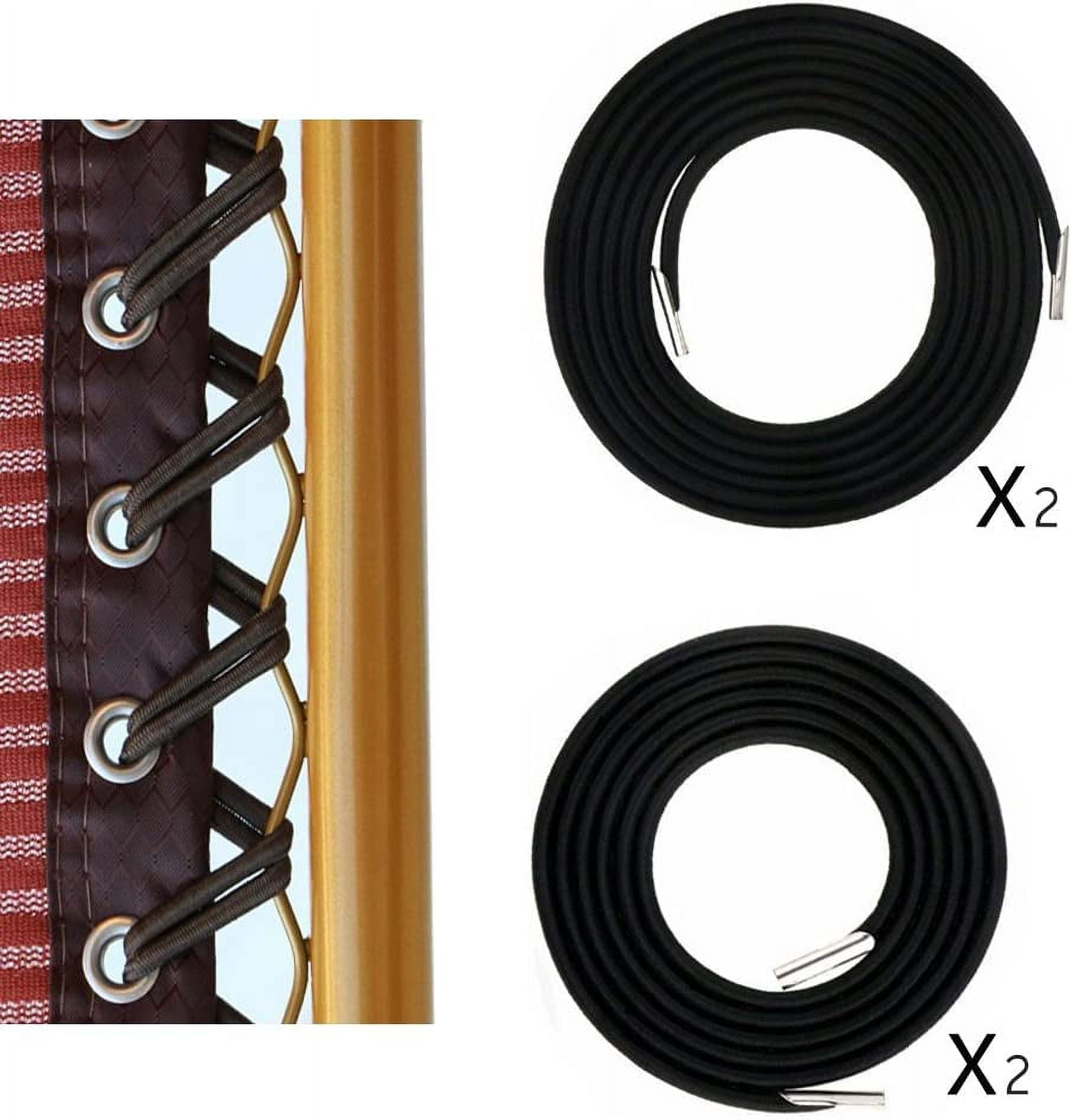 Replacement Cord for Zero Gravity Chair - 4 Pack Universal Elastic Cords Repair Tool Kit (Black) - Image 2