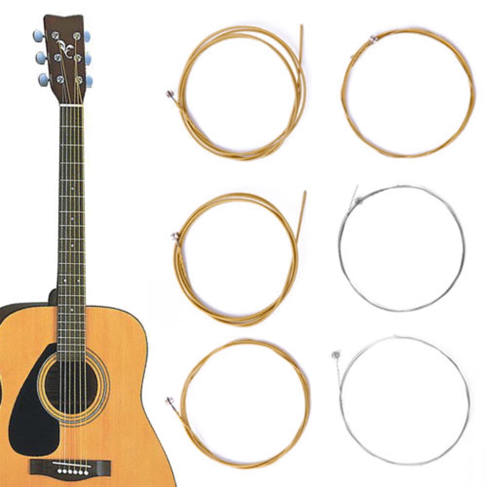 Beuautybox Acoustic Guitar Strings, Phosphor Bronze Extra Light Steel Strings 6-Piece Bronze - Image 1