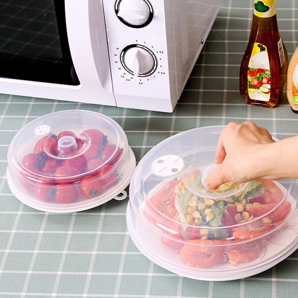 Microwave Cover Clearance! 2pcs Plastic Microwave Cover, Clear Microwave Cover, Clear Steam Vent Splatter Lid Food Dish, Microwave Covers For Food Splatter, Microwave Cover Lid - Image 4