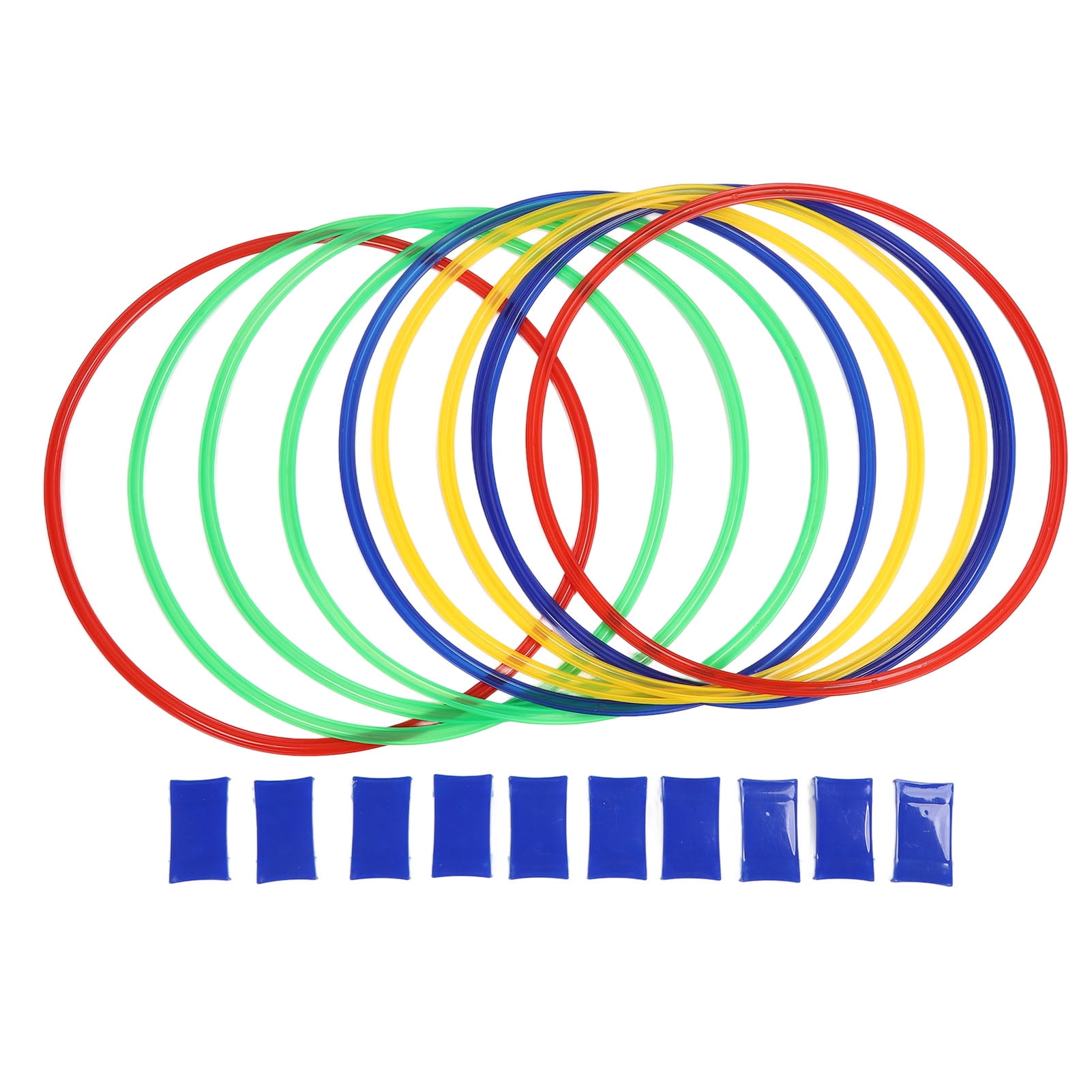 10PCS Kids Exercise Hoops Jumping Hopscotch Game Rings for Sensory Training Physical Fitness Dia 47cm / 18.5in - Image 1