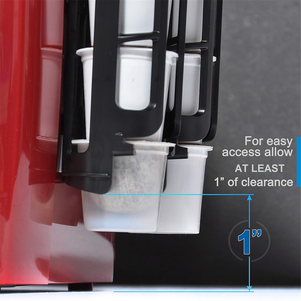 2pcs Coffee Pod Holder Side Mount for K Cup Pods Dispenser for Single- Coffee Makers Black - Image 7