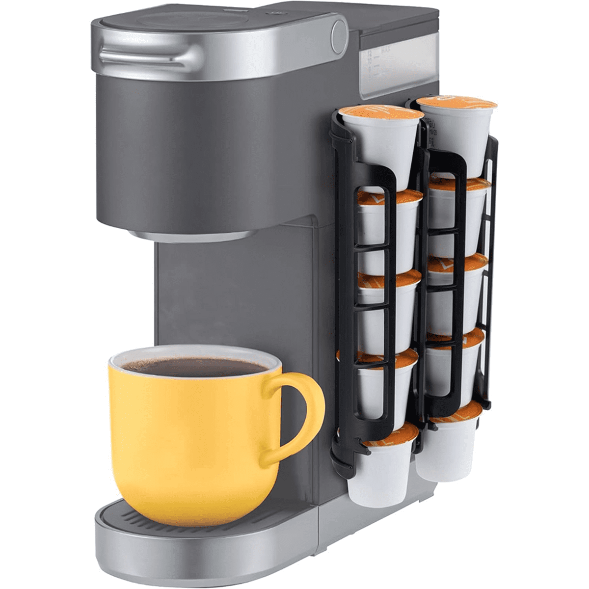 2pcs Coffee Pod Holder Side Mount for K Cup Pods Dispenser for Single- Coffee Makers Black - Image 8