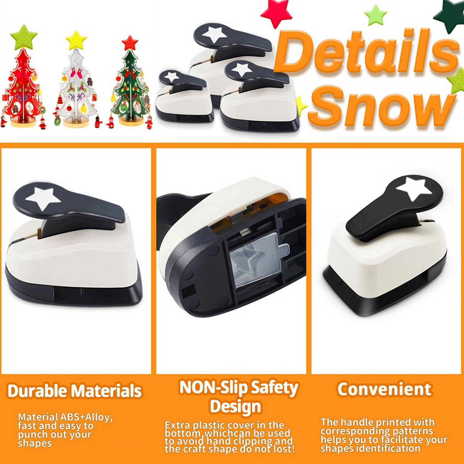 3Pcs Star Hole Punch, Star Punch, Star Paper Punch, Star Hole Puncher, Star Puncher for Crafts, Paper Punch for Crafting - Image 6