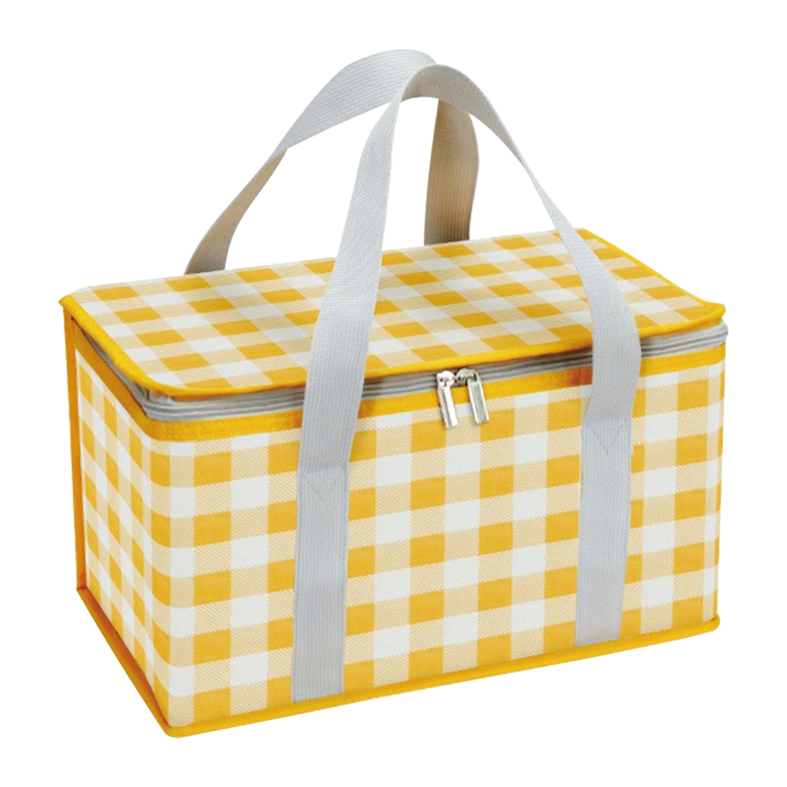 Potrochi Green Insulated Collapsible Cooler Bag for Groceries and Picnics yellow - Image 1