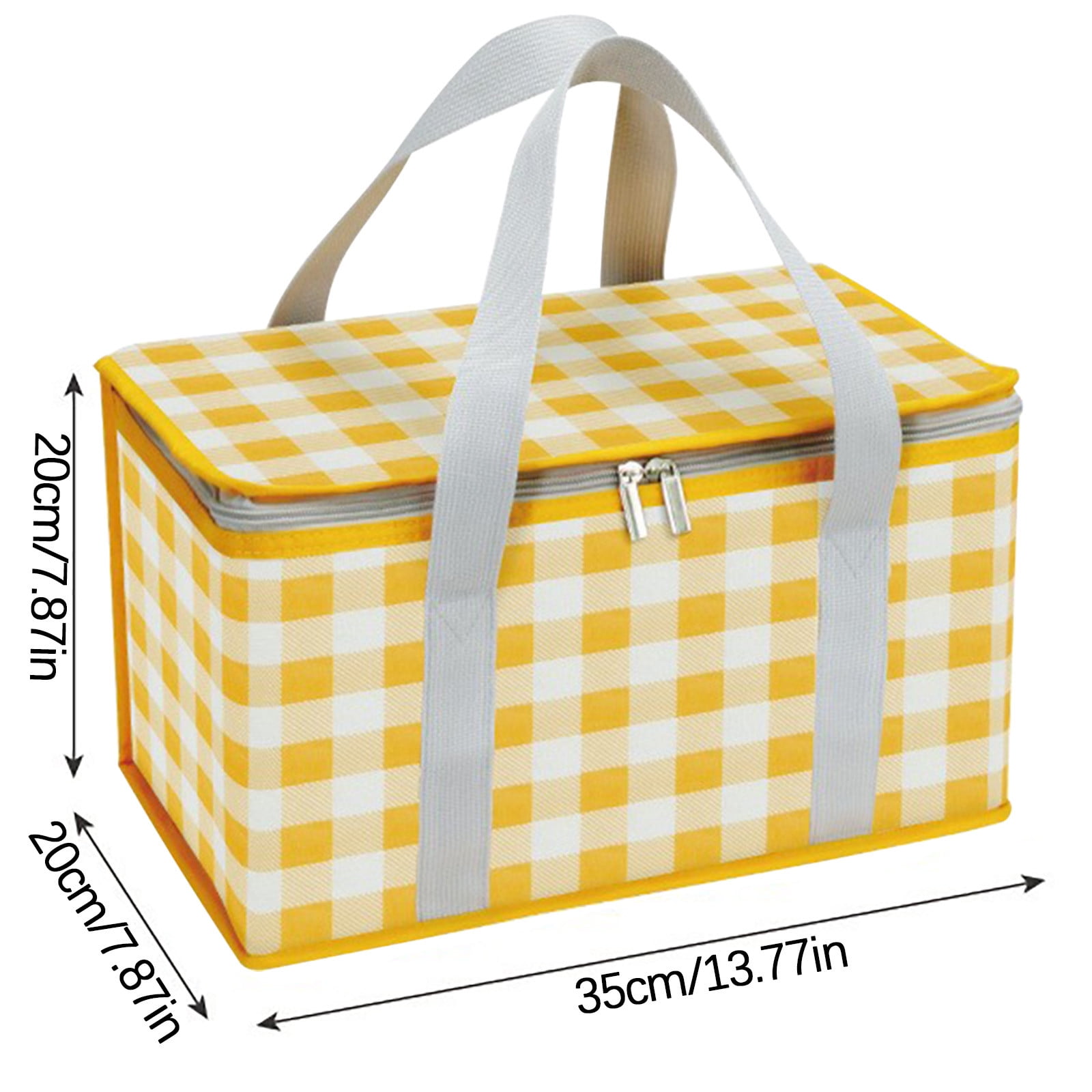 Potrochi Green Insulated Collapsible Cooler Bag for Groceries and Picnics yellow - Image 3