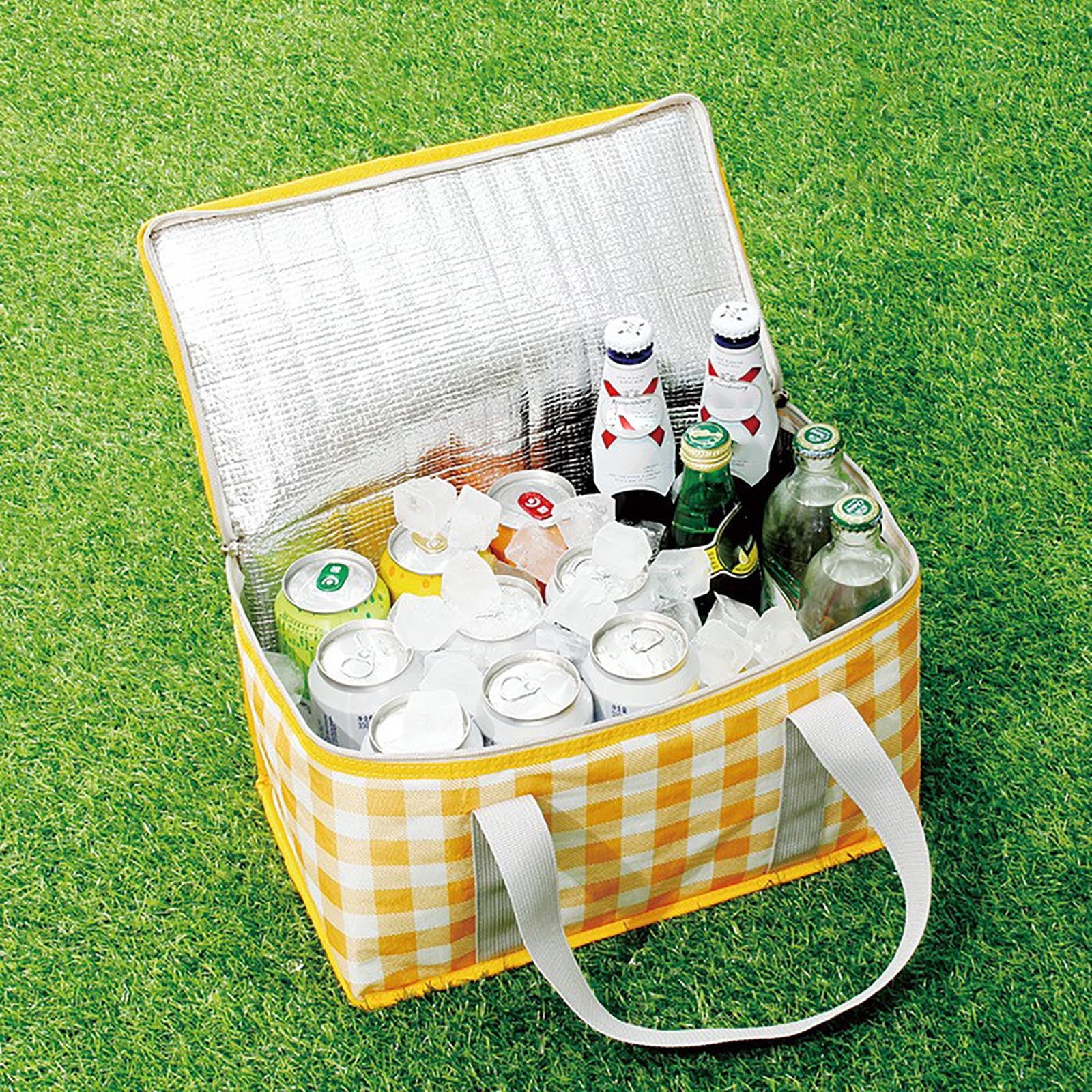 Potrochi Green Insulated Collapsible Cooler Bag for Groceries and Picnics yellow - Image 5