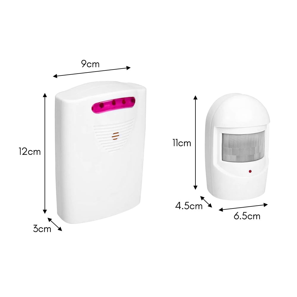 Sueriy Wireless Driveway Alarm Alert System Security Garage Intruder PIR Motion Sen Sor with 1 Receiver and 2 Transmitters for Home Outdoor Use - Image 3