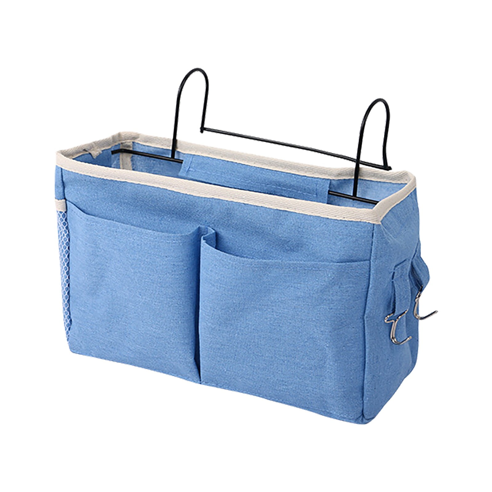Jierger Bedside Caddy Hanging Bed Organizer Storage Bag Pocket for Bunk and Hospital Beds, College Dorm Rooms Baby Bed Rails, Camp 4 Pockets One Size B - Image 1