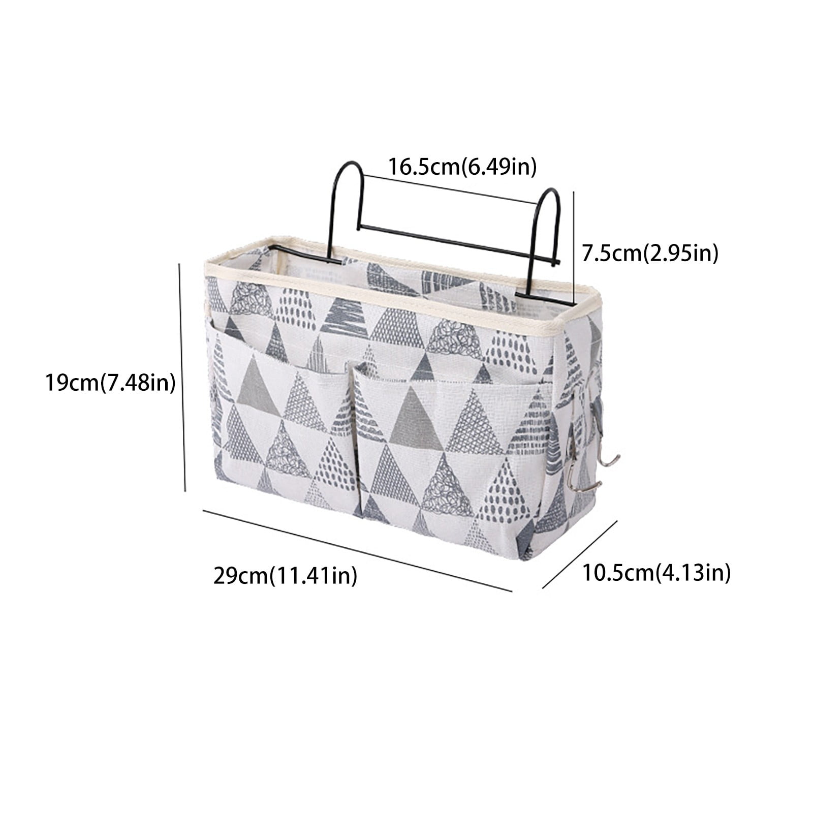 Jierger Bedside Caddy Hanging Bed Organizer Storage Bag Pocket for Bunk and Hospital Beds, College Dorm Rooms Baby Bed Rails, Camp 4 Pockets One Size C - Image 2