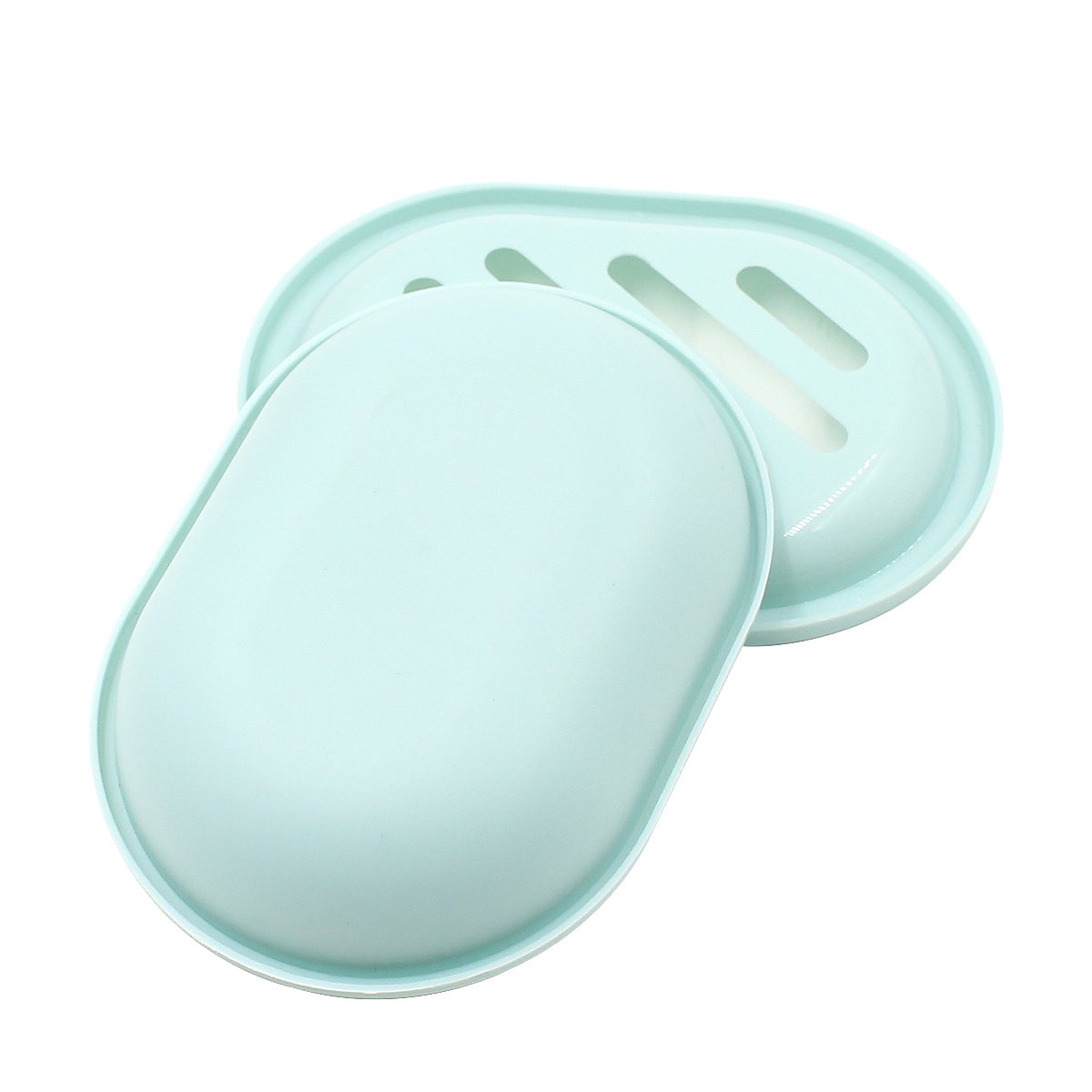 2-Pack Soap Dish with Drain, Soap Holder, Soap Saver, Easy Cleaning, Dry, Stop Mushy Soap (Gray) Green - Image 2