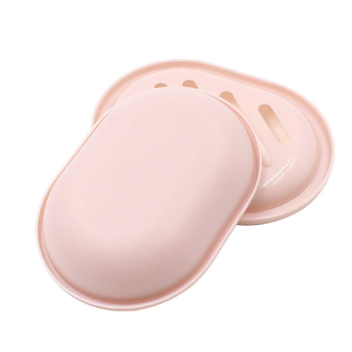 2-Pack Soap Dish with Drain, Soap Holder, Soap Saver, Easy Cleaning, Dry, Stop Mushy Soap (Gray) Pink - Image 7