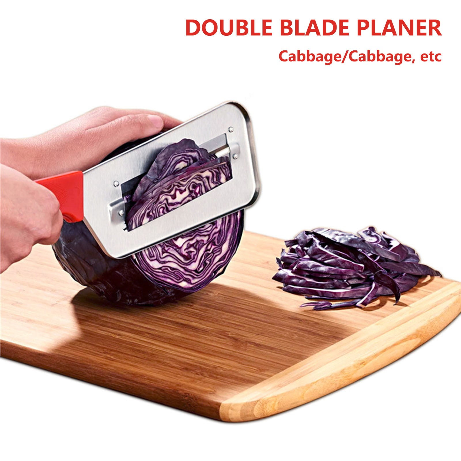 Cabbage Shredder Lettuce Chopper Lettuce Shredder - Cabbage Shredder for Sauerkraut Lettuce Cutter - Shredded Knife Sauerkraut Cutter Cabbage Cutting Red - Image 3