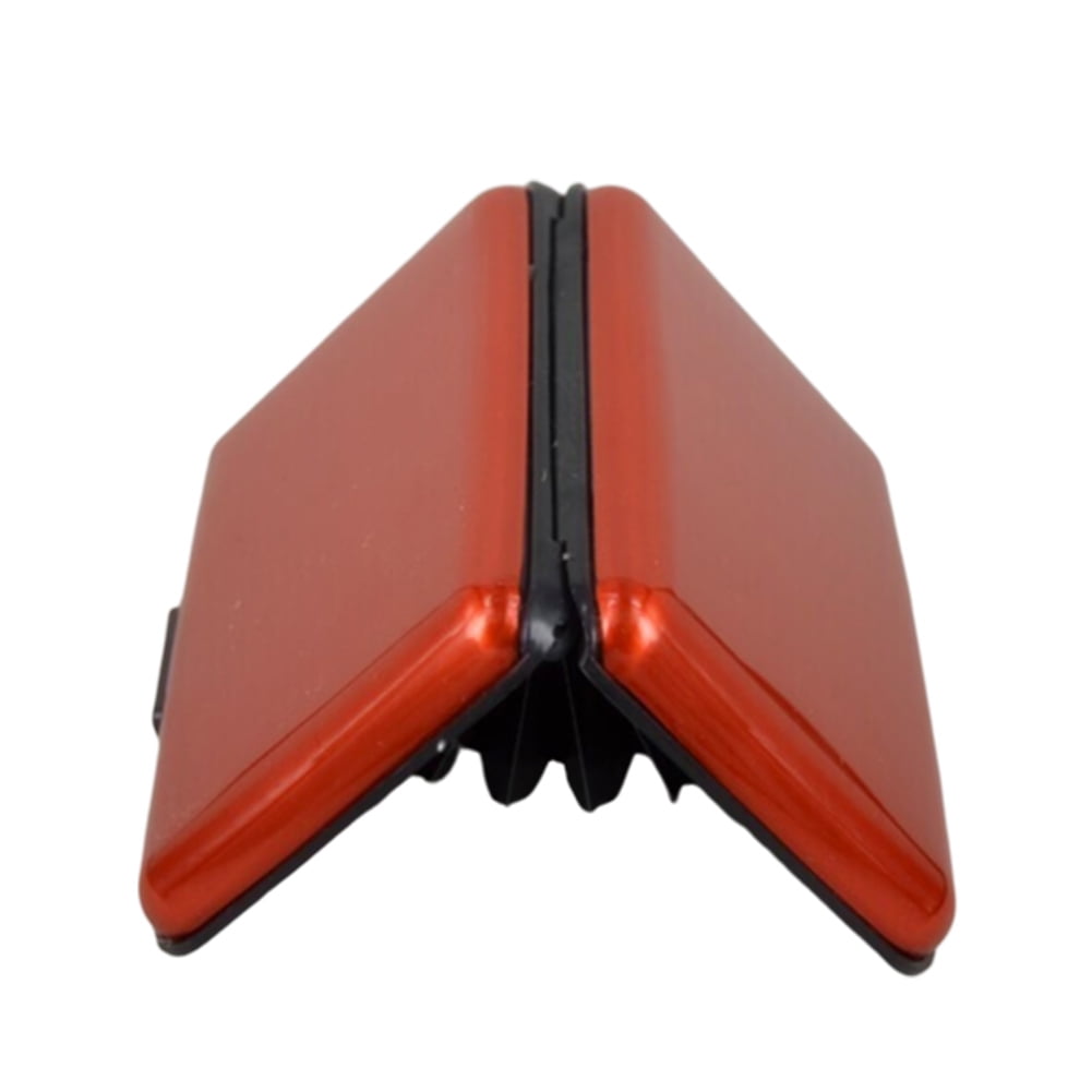 Walbest Waterproof 6 Slots RFID Blocking Credit Card Protector Aluminum ID Case Hard Shell Business Card Holder Metal Wallet for Men or Women Red - Image 6