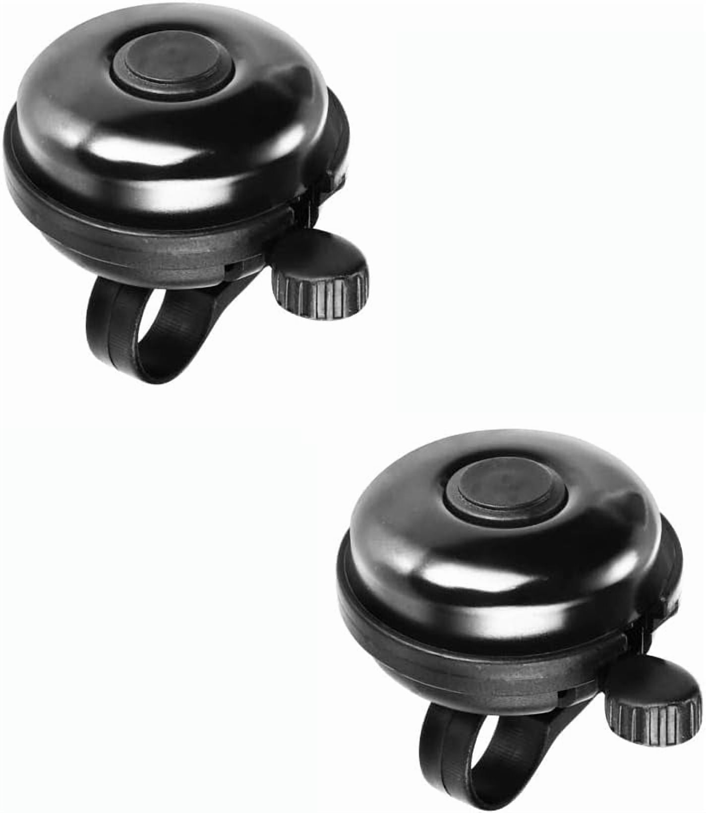 ZHUYING 2 pack Classic Bike Bell, Aluminum Bicycle Bell, Loud Crisp Clear Sound Bicycle Bike Bell for Adults Kids 2black - Image 1