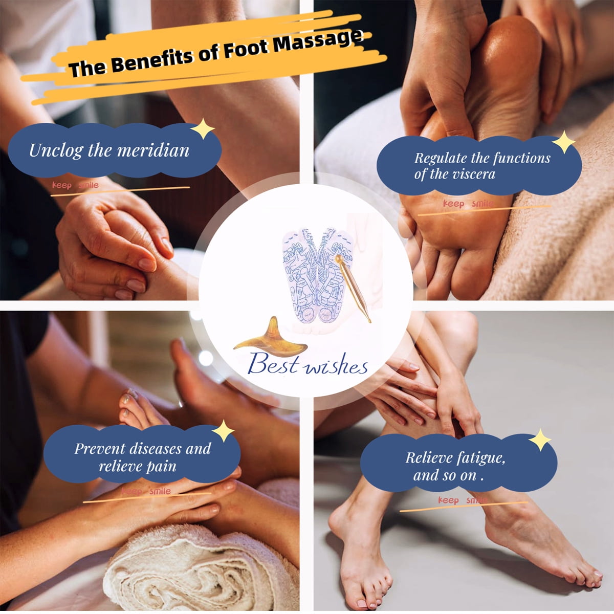 2 Pairs Reflexology Socks with Trigger Point Massage Tool, Foot Acupressure Reflexologh Socks with Massage Socks Tools ,Relief Remedy for Foot Massage(Women,2Pair) women - Image 7