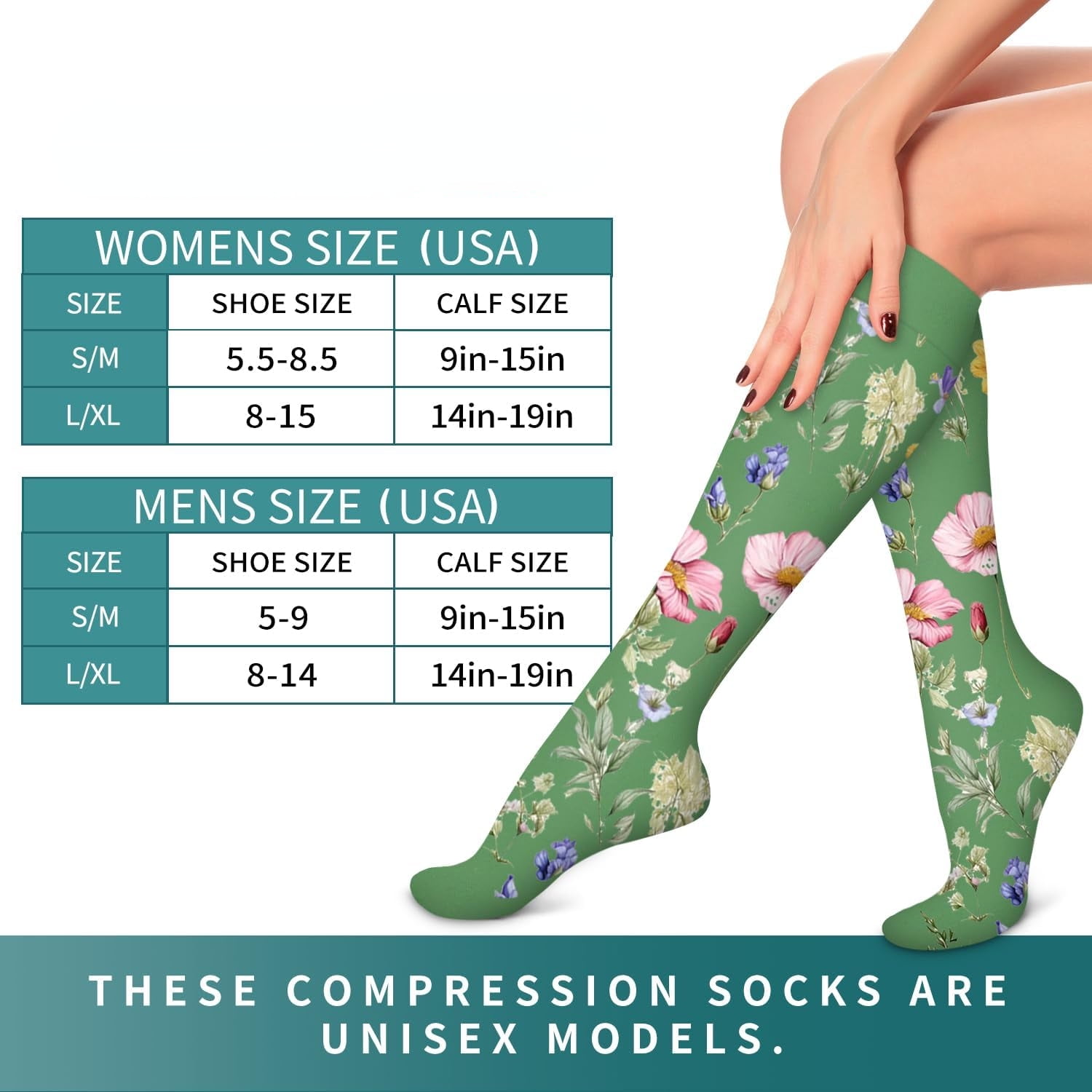 6Pairs Compression Socks for Women and Men - Best for Circulation, Running, Athletic, Recover, Nurse, Travel L/XL 05 Yellow/Blue/Pink/Green/Green/Black - Image 7