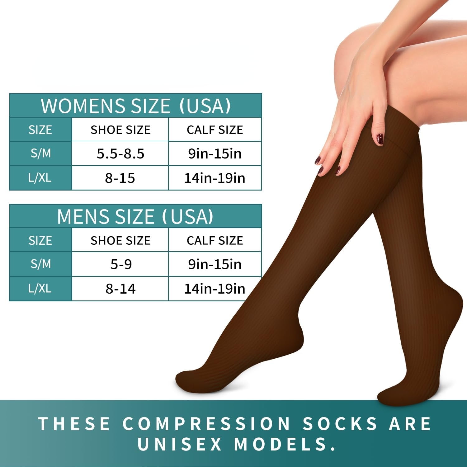 6Pairs Compression Socks for Women and Men - Best for Circulation, Running, Athletic, Recover, Nurse, Travel S/M 25 Khaki Series - Image 7