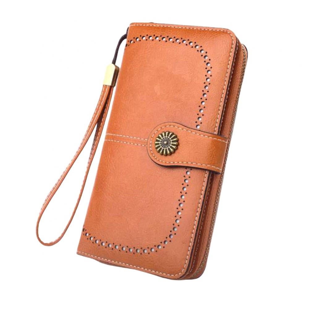 Ardorlove Wristlet Women's Elegant Clutch Wallet, Black Brown - Image 1