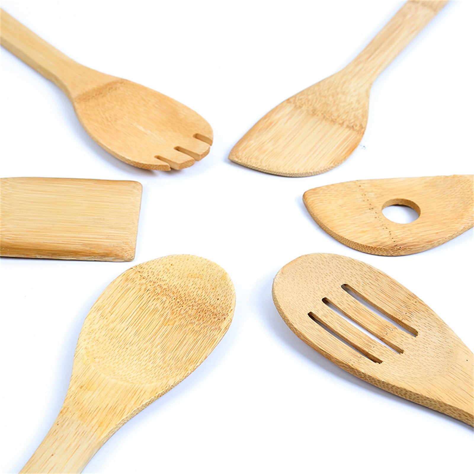 Clearance!! Wooden Spurtle Teak Spurtles Kitchen Tools Wooden Spatula for Cooking Wood Utensils Non Stick Cookware for Serving Stirring Mixing Scraping Scooping Cooking Utensil Z_Khaki - Image 4