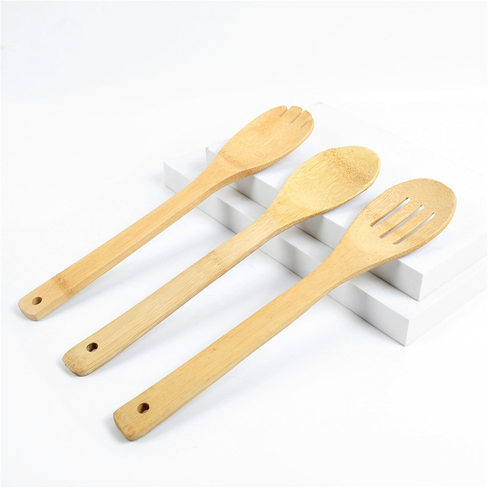 Clearance!! Wooden Spurtle Teak Spurtles Kitchen Tools Wooden Spatula for Cooking Wood Utensils Non Stick Cookware for Serving Stirring Mixing Scraping Scooping Cooking Utensil Z_Khaki - Image 5