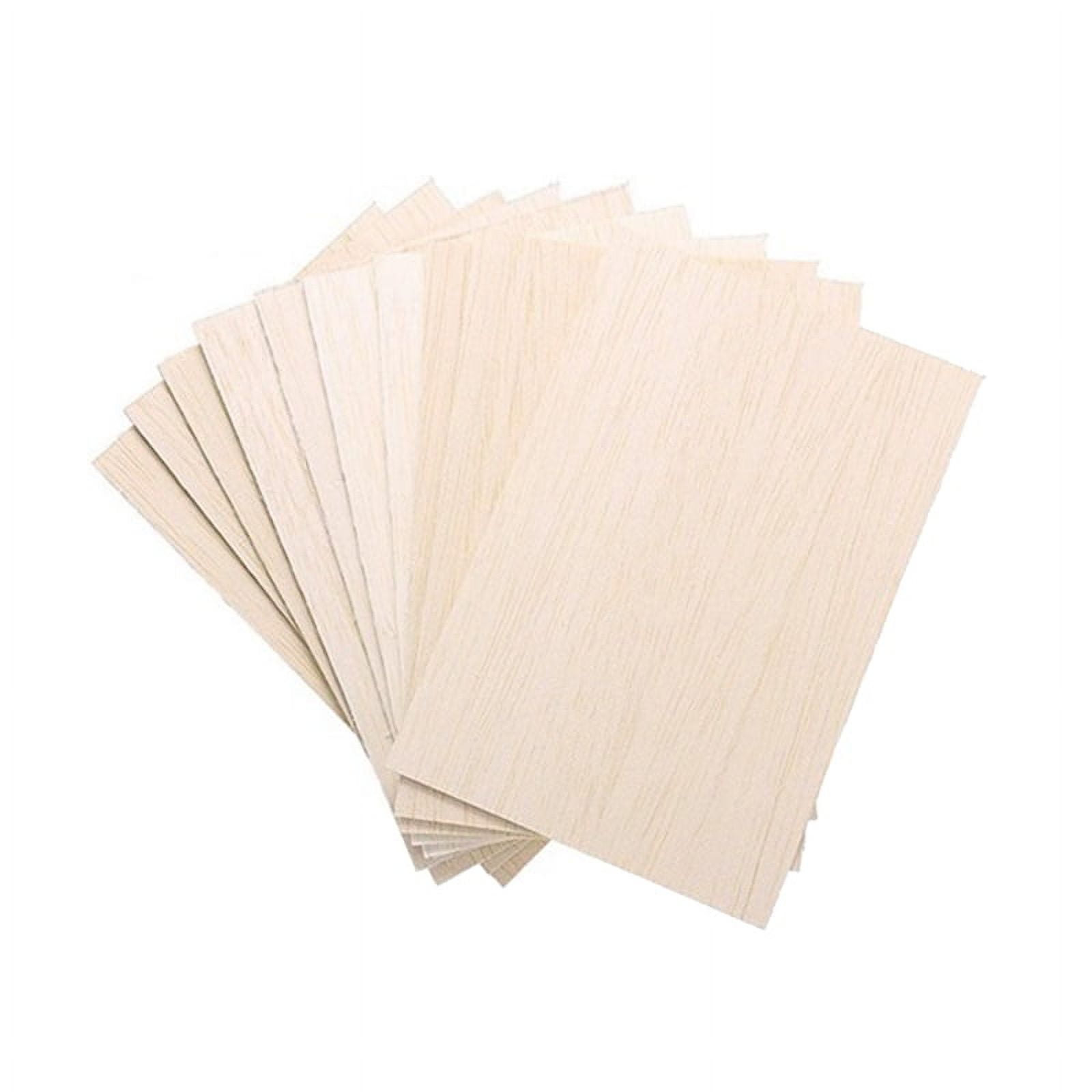 10 Pack Unfinished Wood Sheets,Balsa Thin Board for House Aircraft Ship Boat Arts and Crafts,DIY Ornaments - Image 1