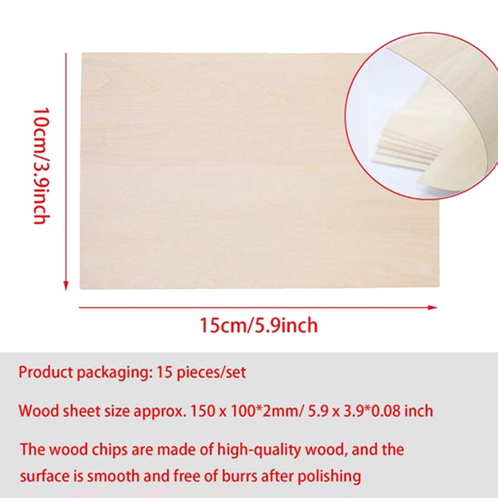10 Pack Unfinished Wood Sheets,Balsa Thin Board for House Aircraft Ship Boat Arts and Crafts,DIY Ornaments - Image 2