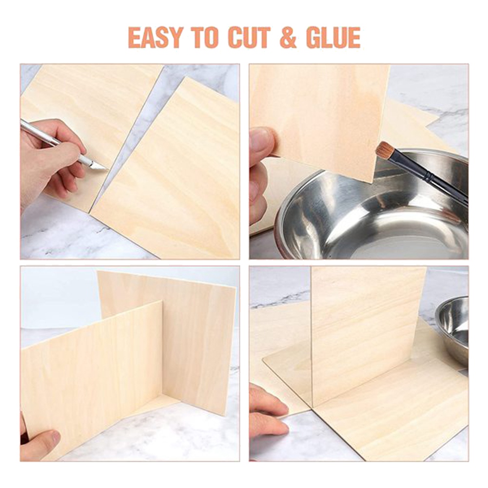 10 Pack Unfinished Wood Sheets,Balsa Thin Board for House Aircraft Ship Boat Arts and Crafts,DIY Ornaments - Image 3