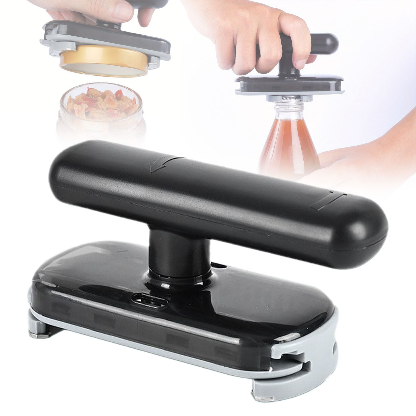 SHAOTELLME Stainless Steel Can Opener Manual Multifunctional Labor Saving Can Opener Kitchen Creative Can Opener Tool Easily Open Cans Of Various Sizes, 3PC Black. - Image 2