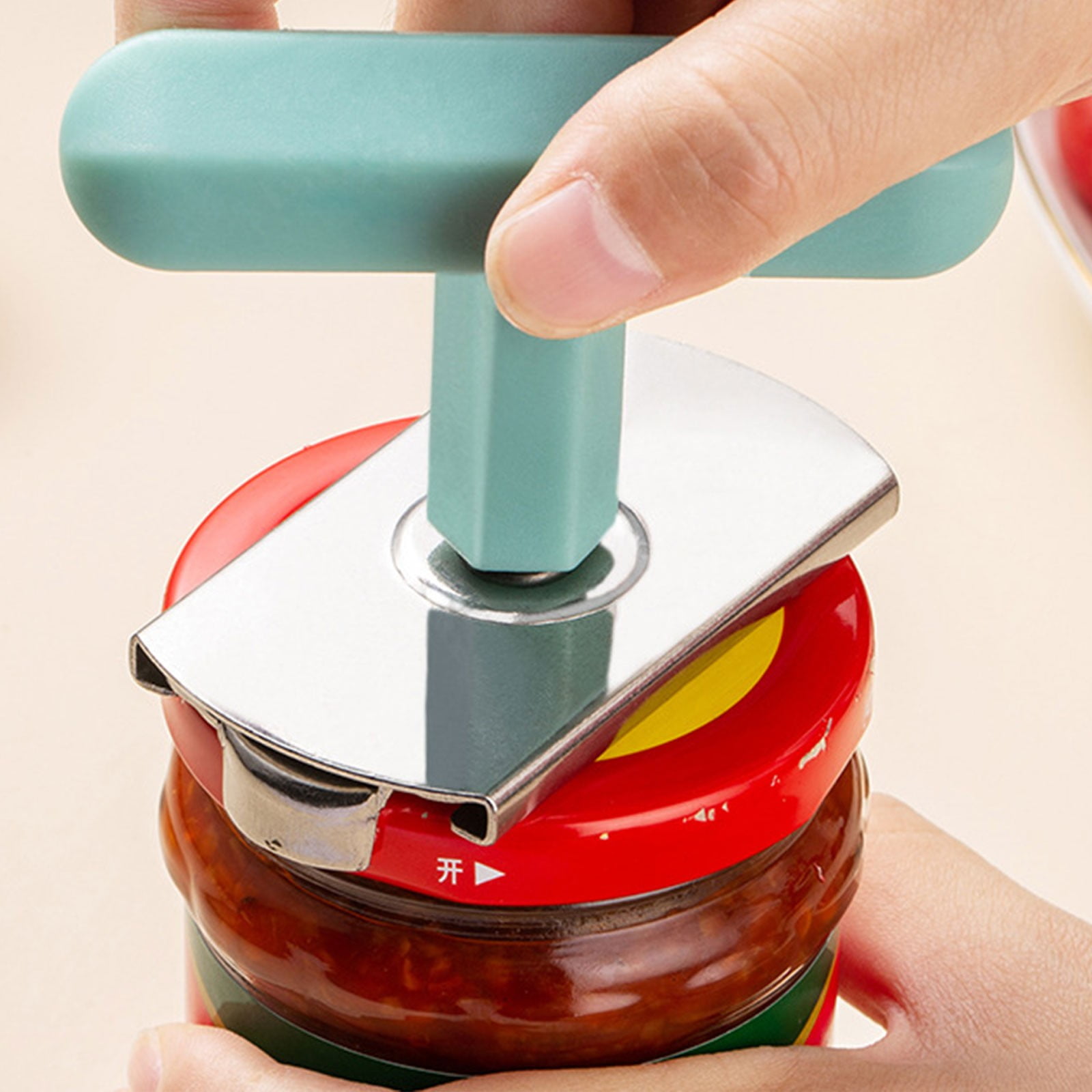SHAOTELLME Stainless Steel Can Opener Manual Multifunctional Labor Saving Can Opener Kitchen Creative Can Opener Tool Easily Open Cans Of Various Sizes, 3PC Green - Image 2