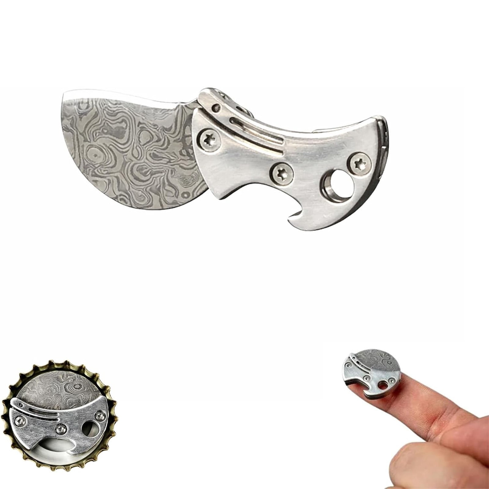 SHAOTELLME Stainless Steel Can Opener Manual Multifunctional Labor Saving Can Opener Kitchen Creative Can Opener Tool Easily Open Cans Of Various Sizes, 3PC Metallic x 1 - Image 1
