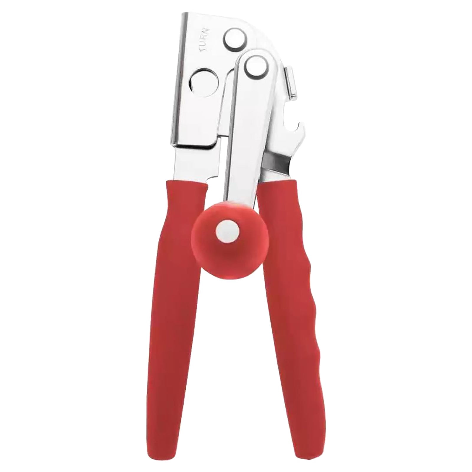 SHAOTELLME Stainless Steel Can Opener Manual Multifunctional Labor Saving Can Opener Kitchen Creative Can Opener Tool Easily Open Cans Of Various Sizes, 3PC Red - Image 1