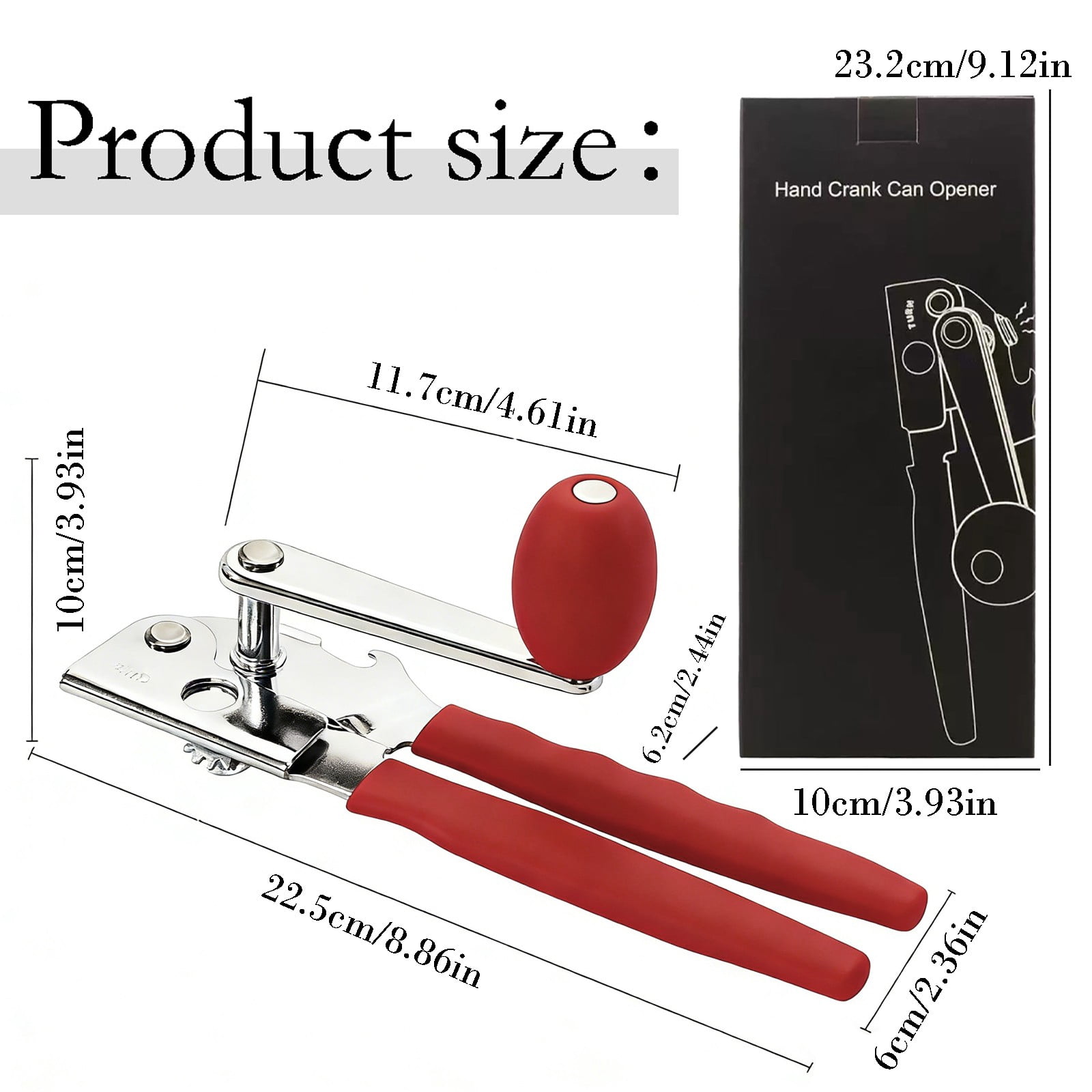 SHAOTELLME Stainless Steel Can Opener Manual Multifunctional Labor Saving Can Opener Kitchen Creative Can Opener Tool Easily Open Cans Of Various Sizes, 3PC Red - Image 3