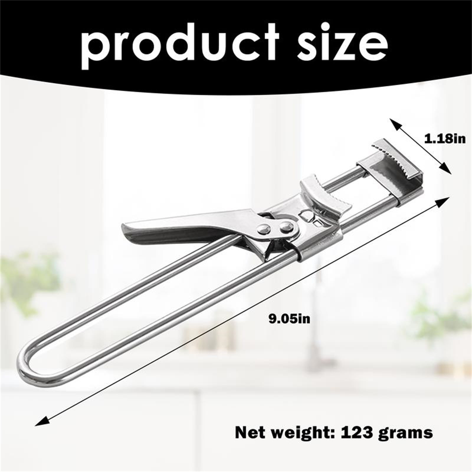 SHAOTELLME Stainless Steel Can Opener Manual Multifunctional Labor Saving Can Opener Kitchen Creative Can Opener Tool Easily Open Cans Of Various Sizes, 3PC Silver - Image 2