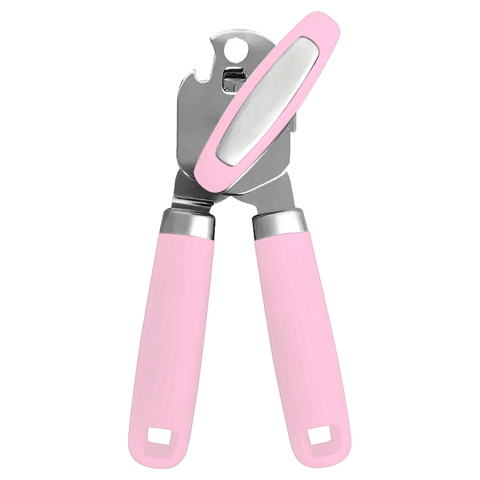 SHAOTELLME Stainless Steel Can Opener Manual Multifunctional Labor Saving Can Opener Kitchen Creative Can Opener Tool Easily Open Cans Of Various Sizes, 3PC pink - Image 1
