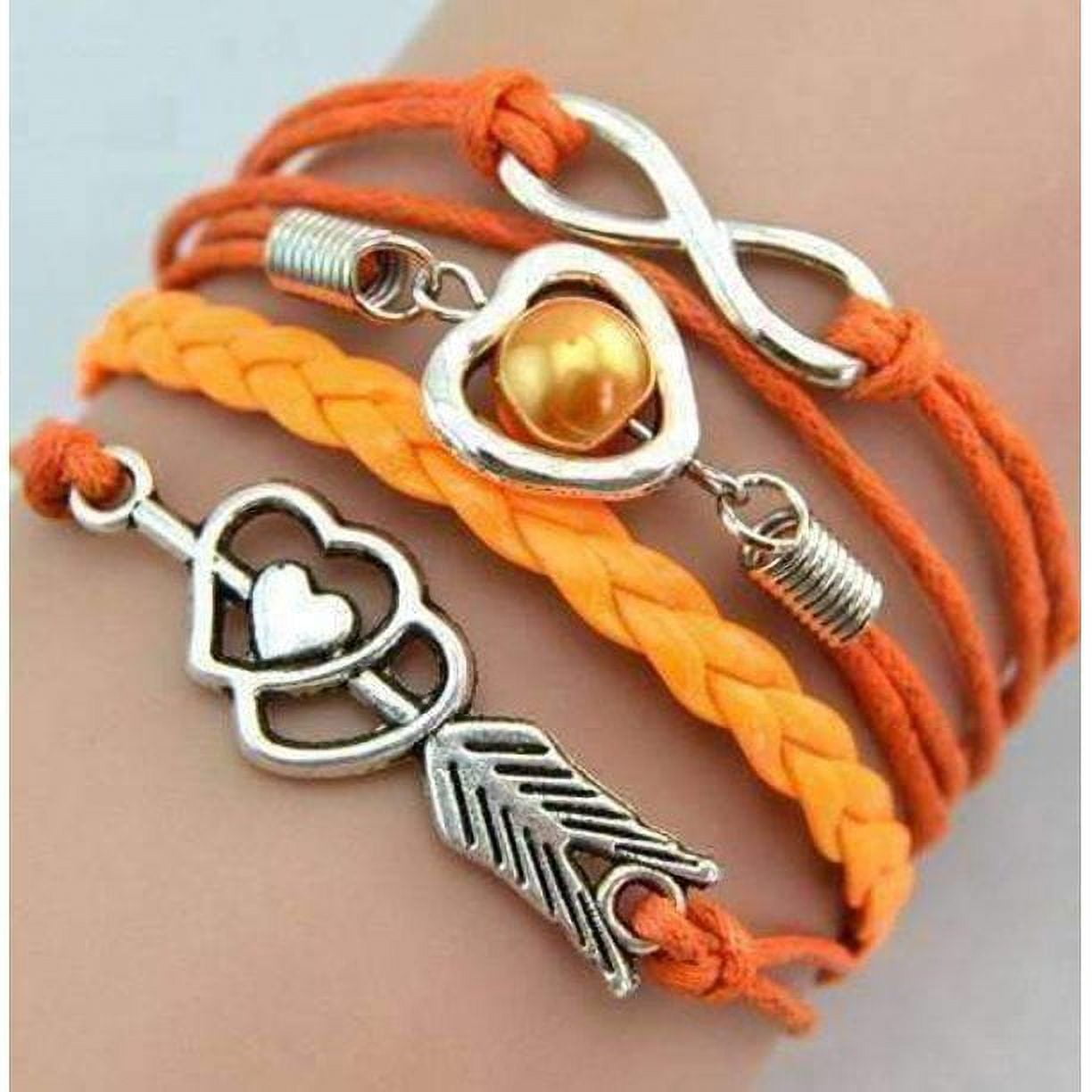 Bracelets for Women Friendship Leather Bracelet Gift Hand Jewelry for Woman or A Girl - There are Many Colors to Choose From Black & Red - Image 3