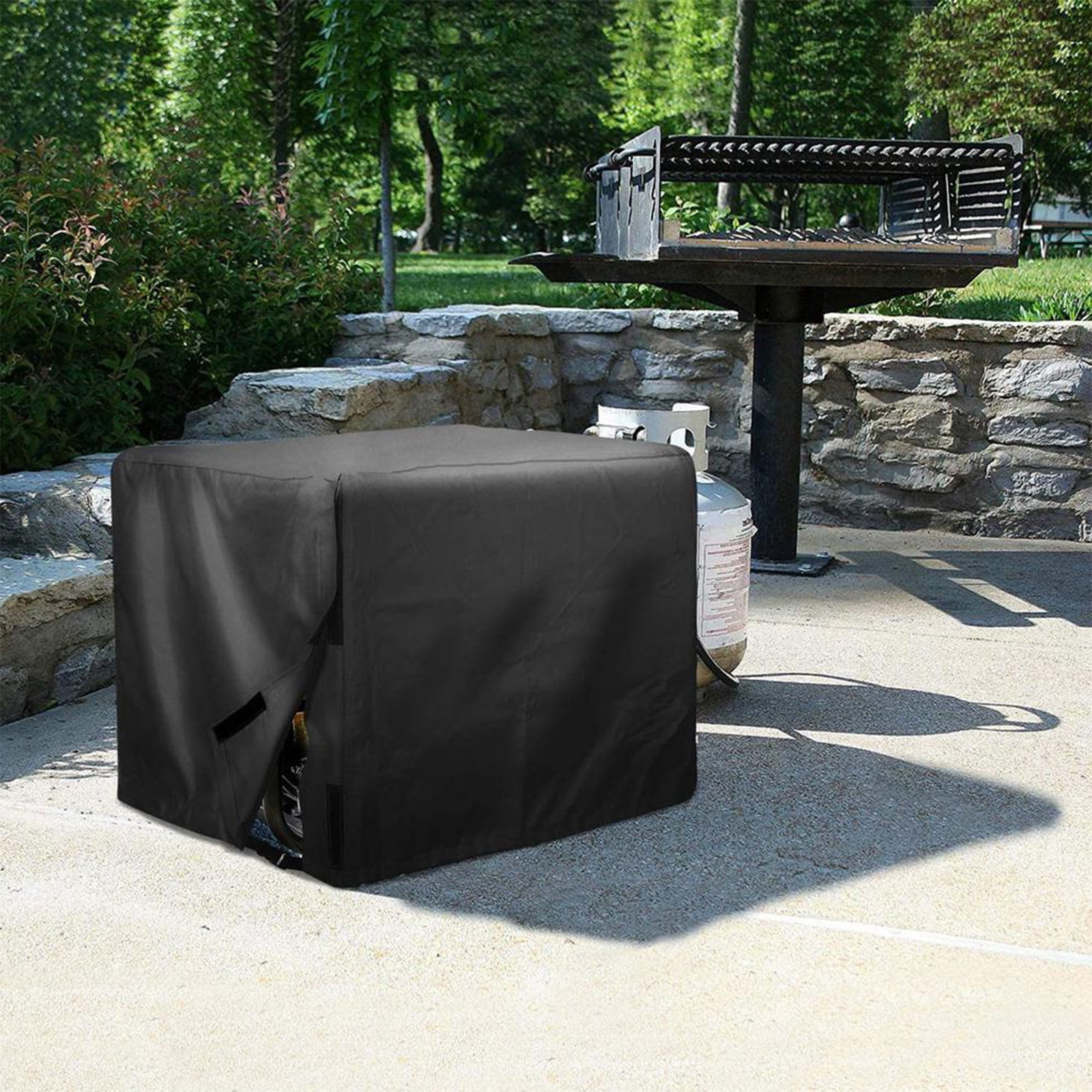 Universal Generator Cover for 5500-15000 Watt Waterproof Heavy Duty 600D Oxford Fabric Covers Black 26