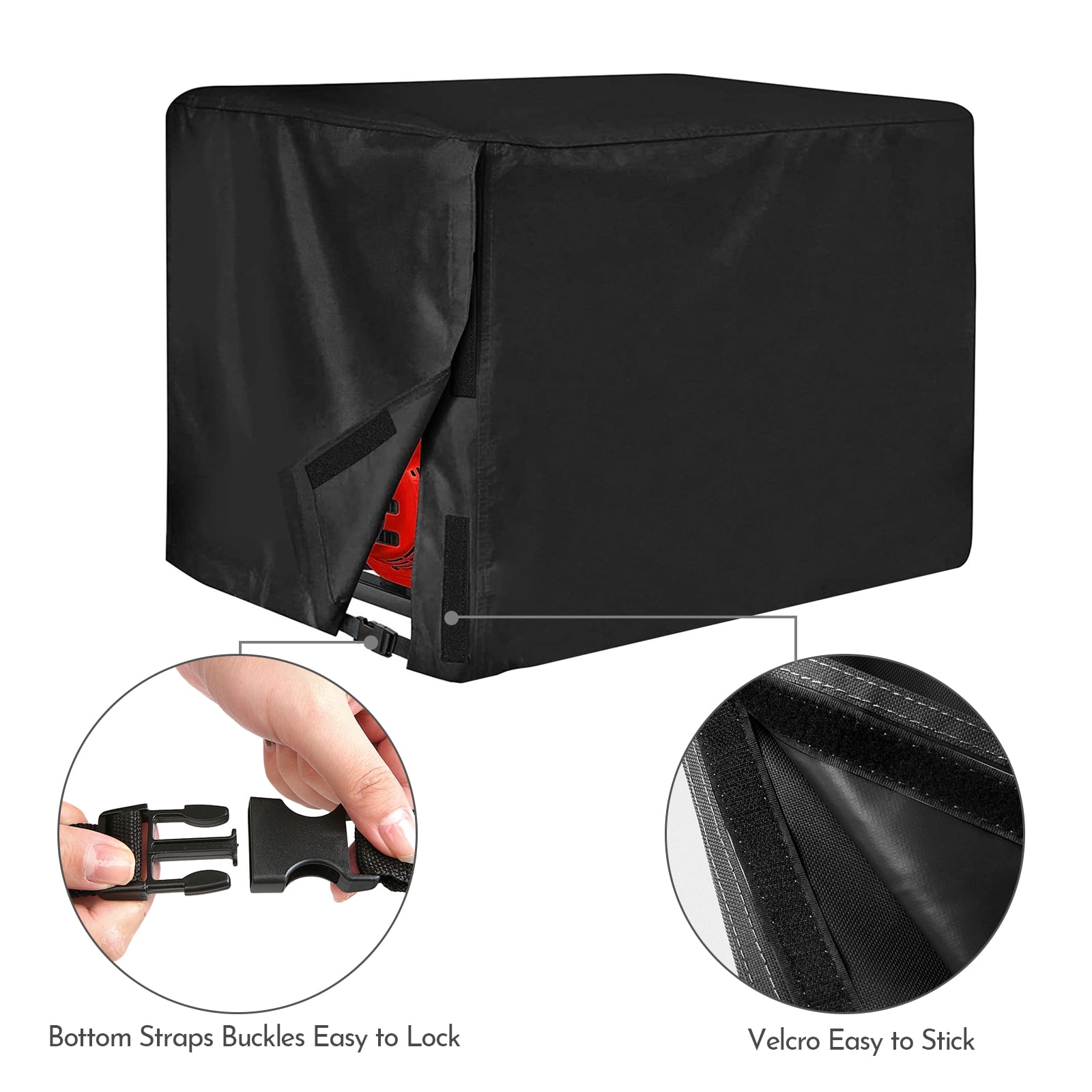 Universal Generator Cover for 5500-15000 Watt Waterproof Heavy Duty 600D Oxford Fabric Covers Black 38